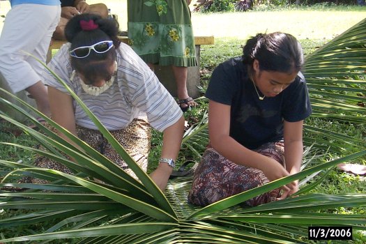 palm frond mat palm frond mat